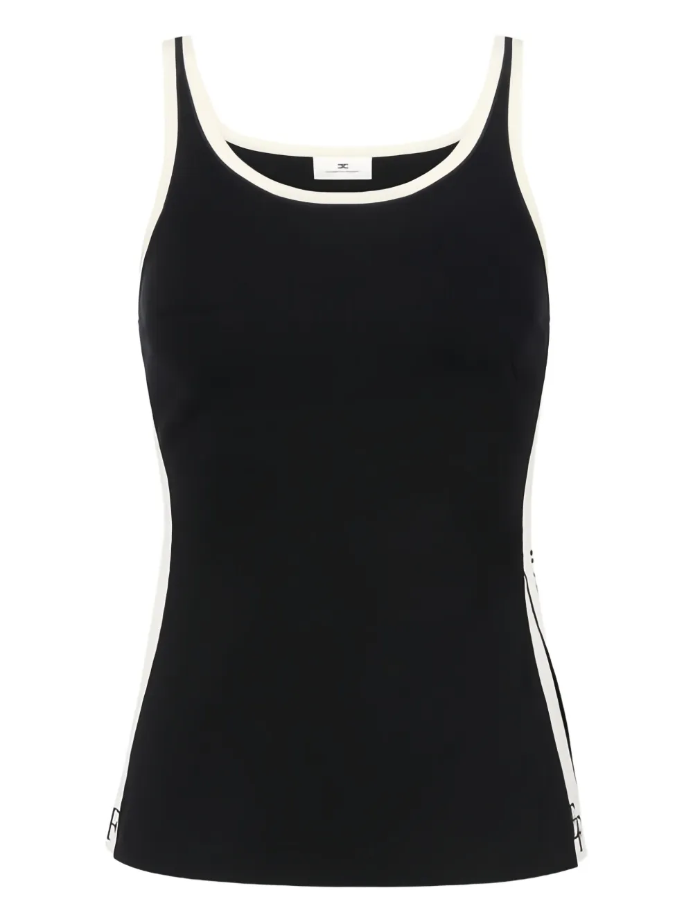 Elisabetta Franchi shiny-band logo-detail top | Black | Image 1