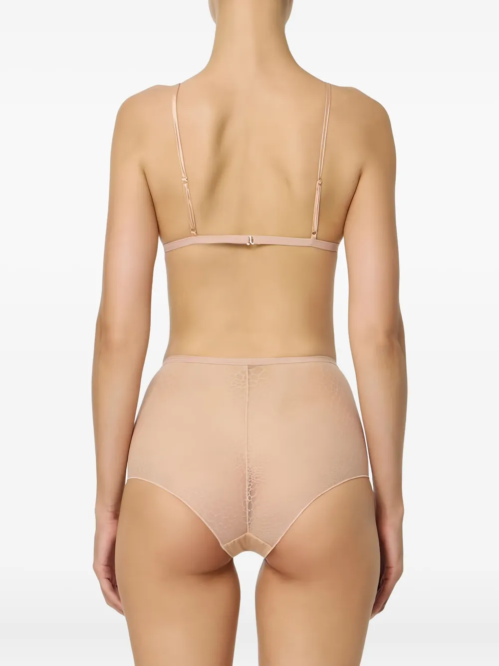 Elisabetta Franchi Lingerieset met slangenprint Beige