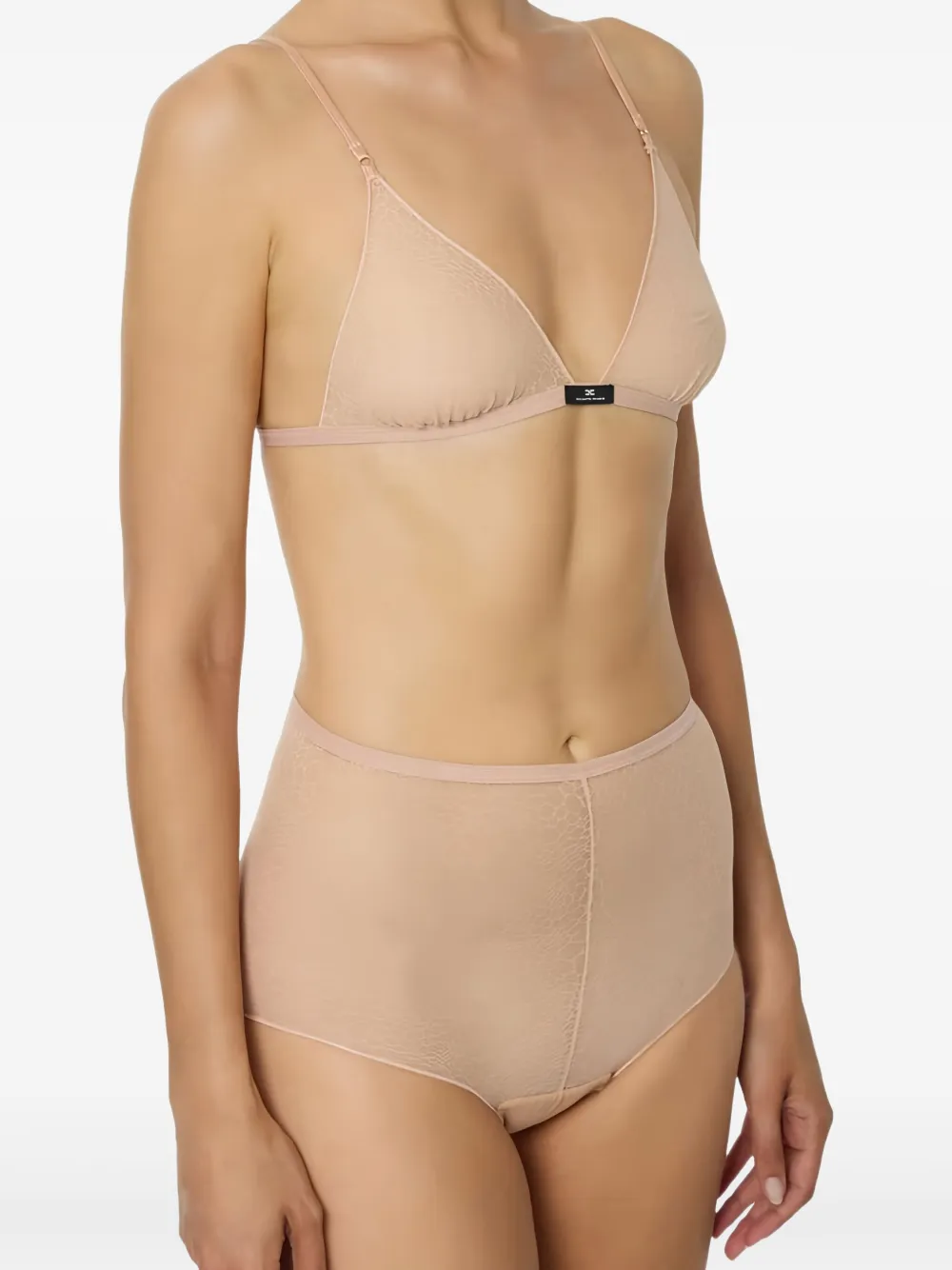 Elisabetta Franchi Lingerieset met slangenprint Beige