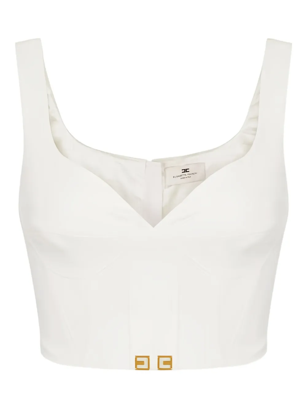 Elisabetta Franchi logo-patch top | White | Image 1