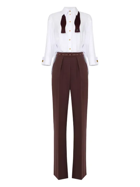Elisabetta Franchi jumpsuit con cuello redondo