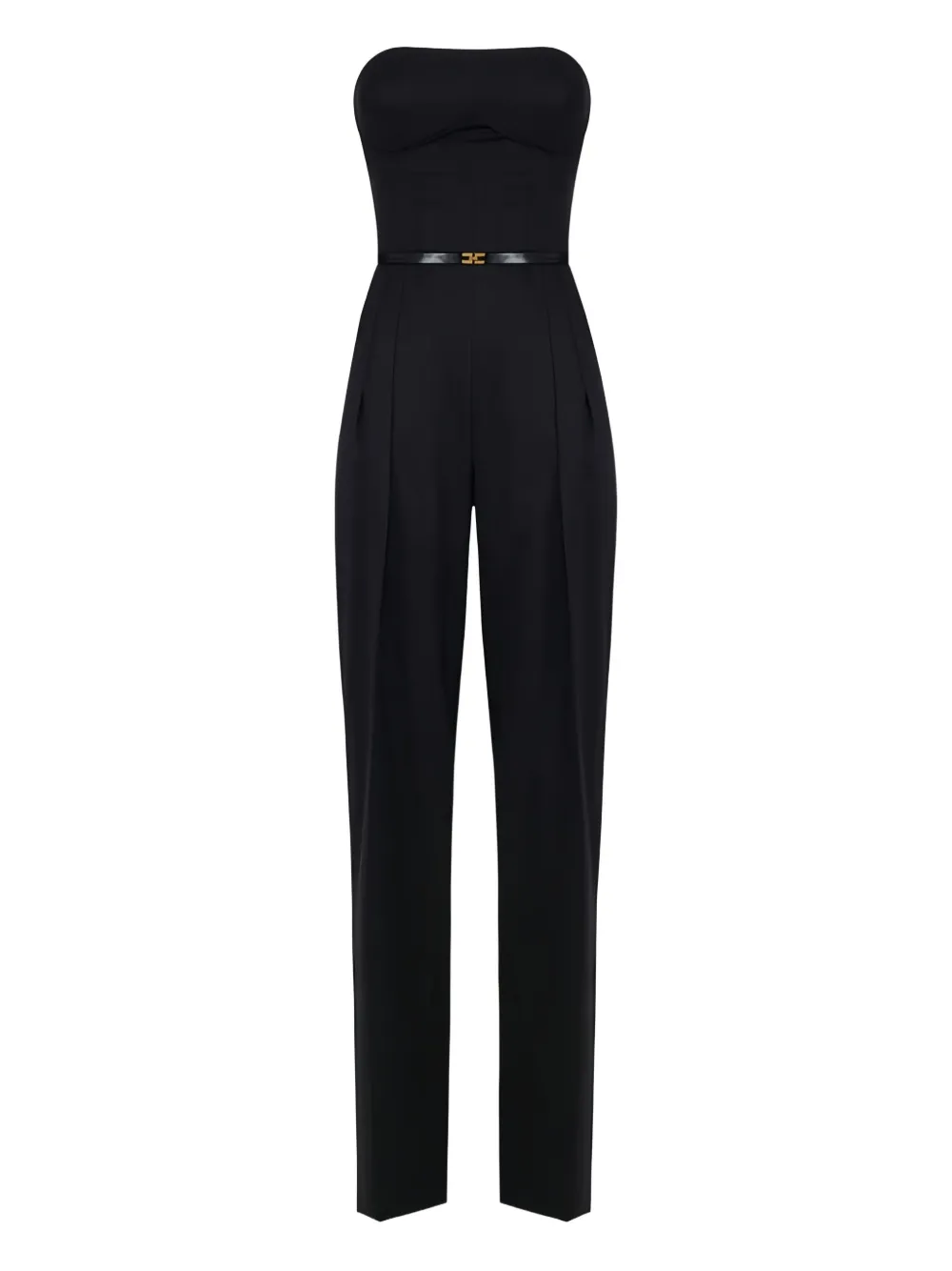 Elisabetta Franchi Bandeau jumpsuit met ceintuur Zwart