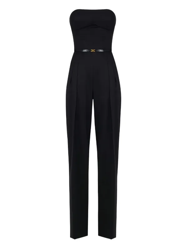 Elisabetta Franchi ベルテッド ジャンプスーツ | ブラック | FARFETCH JP