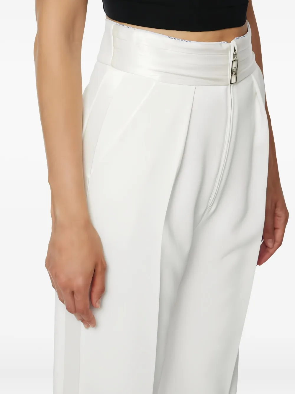 Elisabetta Franchi Palazzo plooibroek Beige