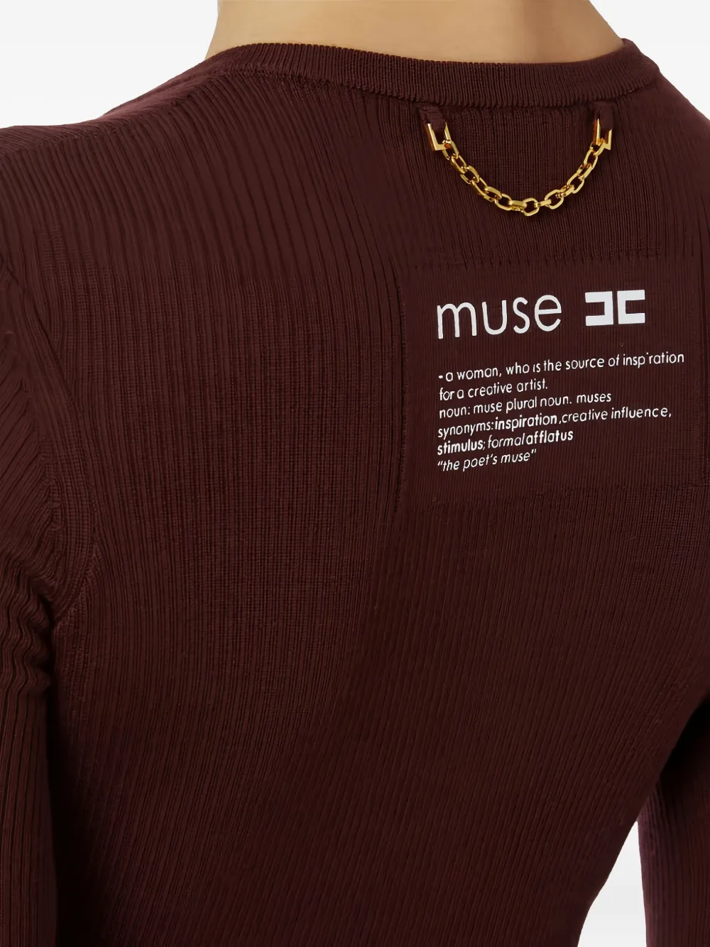 Elisabetta Franchi Vest met geribbeld detail Rood