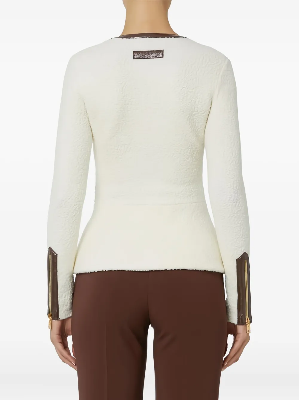 Elisabetta Franchi Zip-fastening Cardigan In Neutral