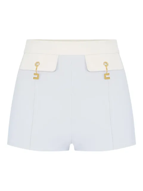 Elisabetta Franchi mock-pocket charm shorts