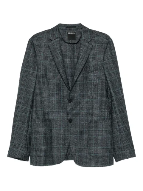 Zegna chamarra con motivo de cuadros