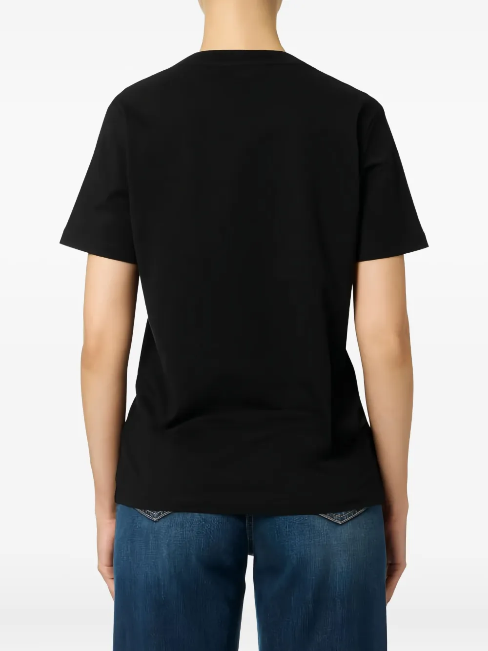 Elisabetta Franchi Short-sleeve Print T-shirt In Black