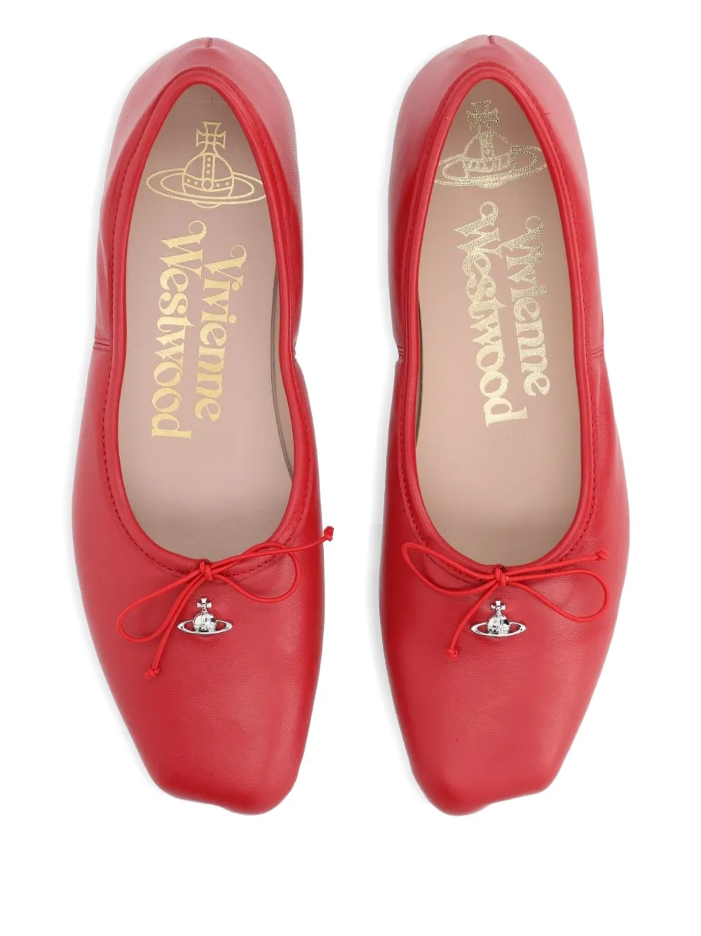 Vivienne Westwood Orb-plaque ballet flats Rood
