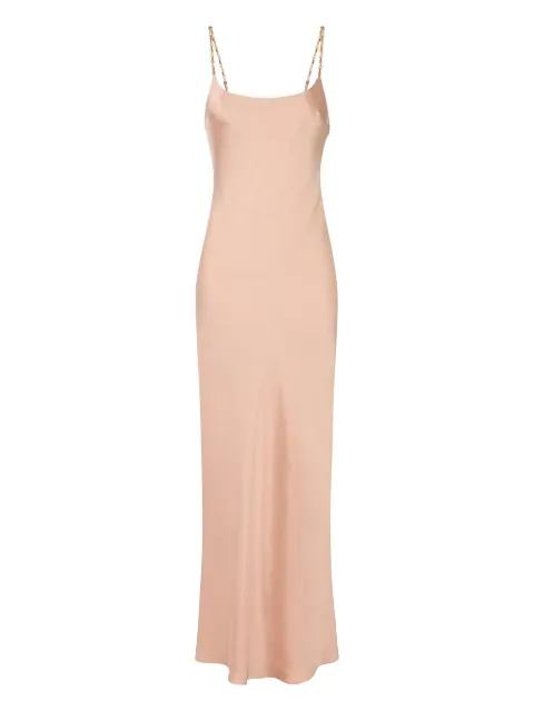 Elisabetta Franchi chain-embellished satin maxi dress