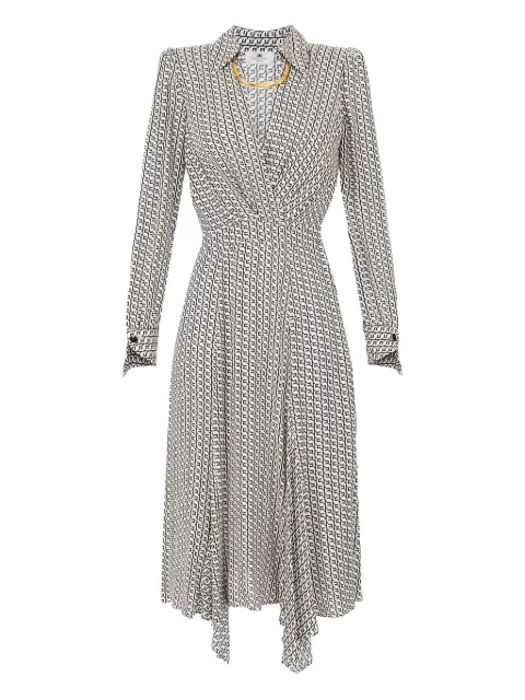 Elisabetta Franchi geometric-print shirt midi dress