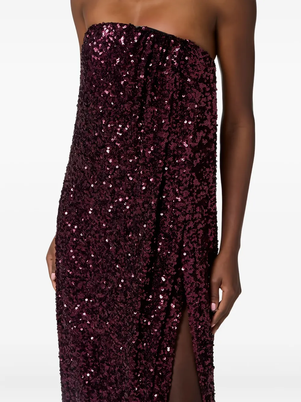 Elisabetta Franchi Sequin-embellished Maxi Dress In Red