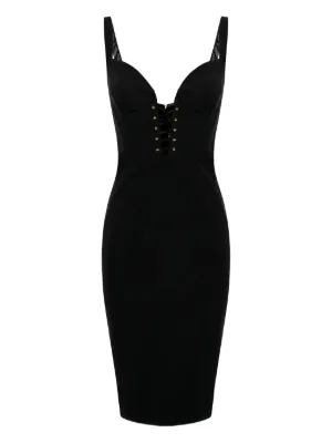 Elisabetta Franchi cup-cut Midi Dress | Black | FARFETCH JO