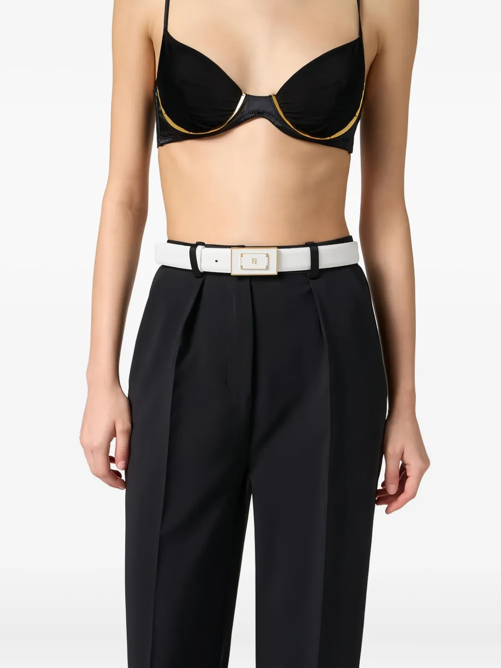 Elisabetta Franchi logo-plaque leather belt | Image 2
