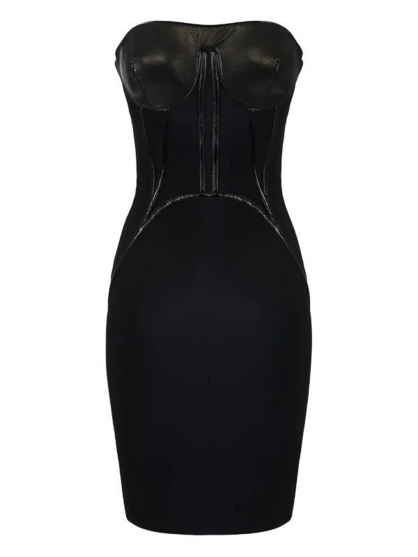 Elisabetta Franchi パイソンエフェクト ビスチェ ミニドレス