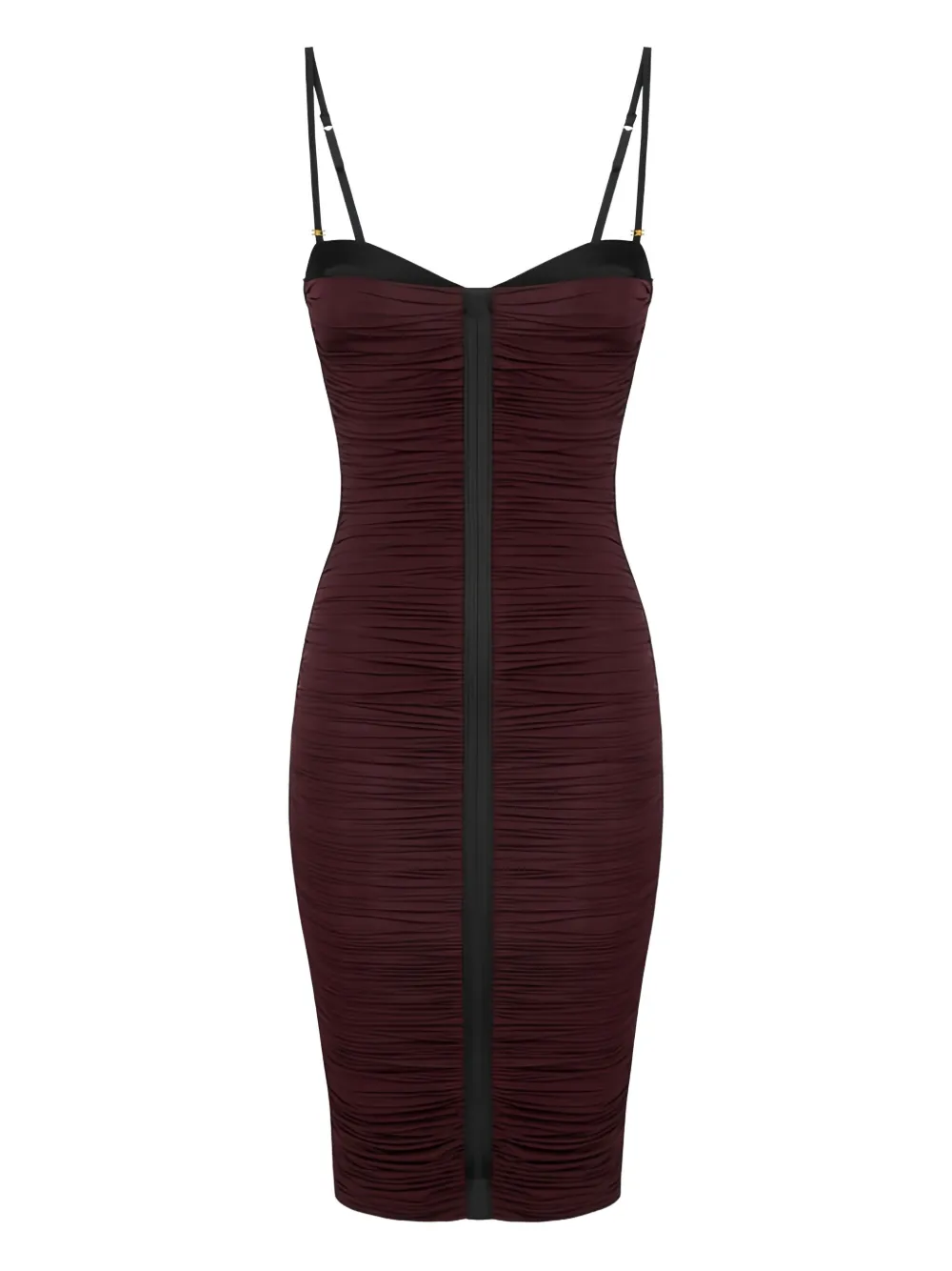 Elisabetta Franchi Draping Strap Midi Dress In Purple