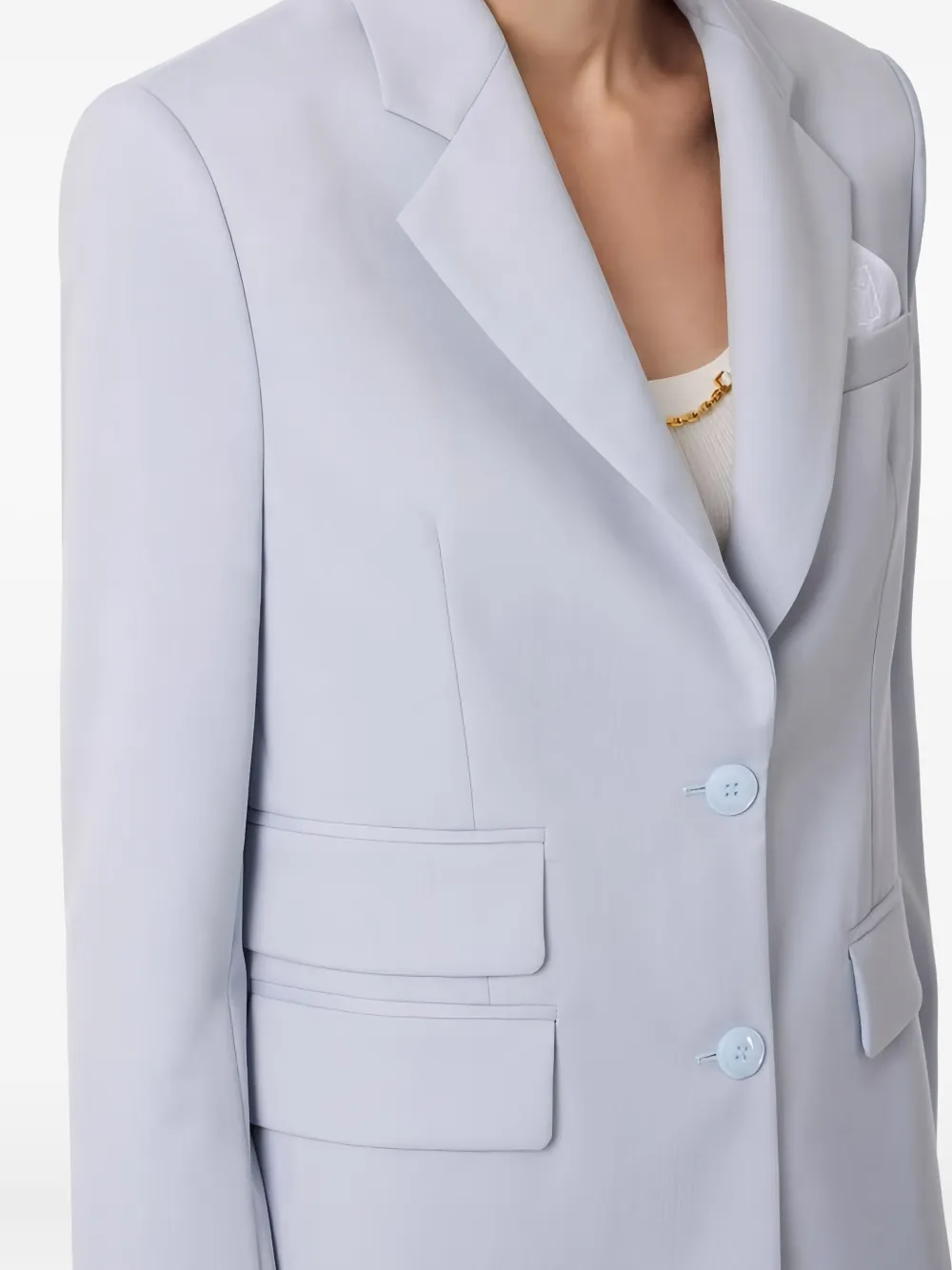 Elisabetta Franchi Pocket-square Single-breasted Jacket In Blue