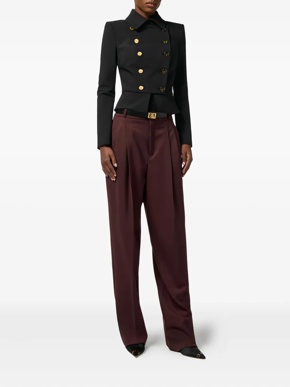 Elisabetta Franchi peplum criss-cross jacket | Fitted Jackets | Image 2