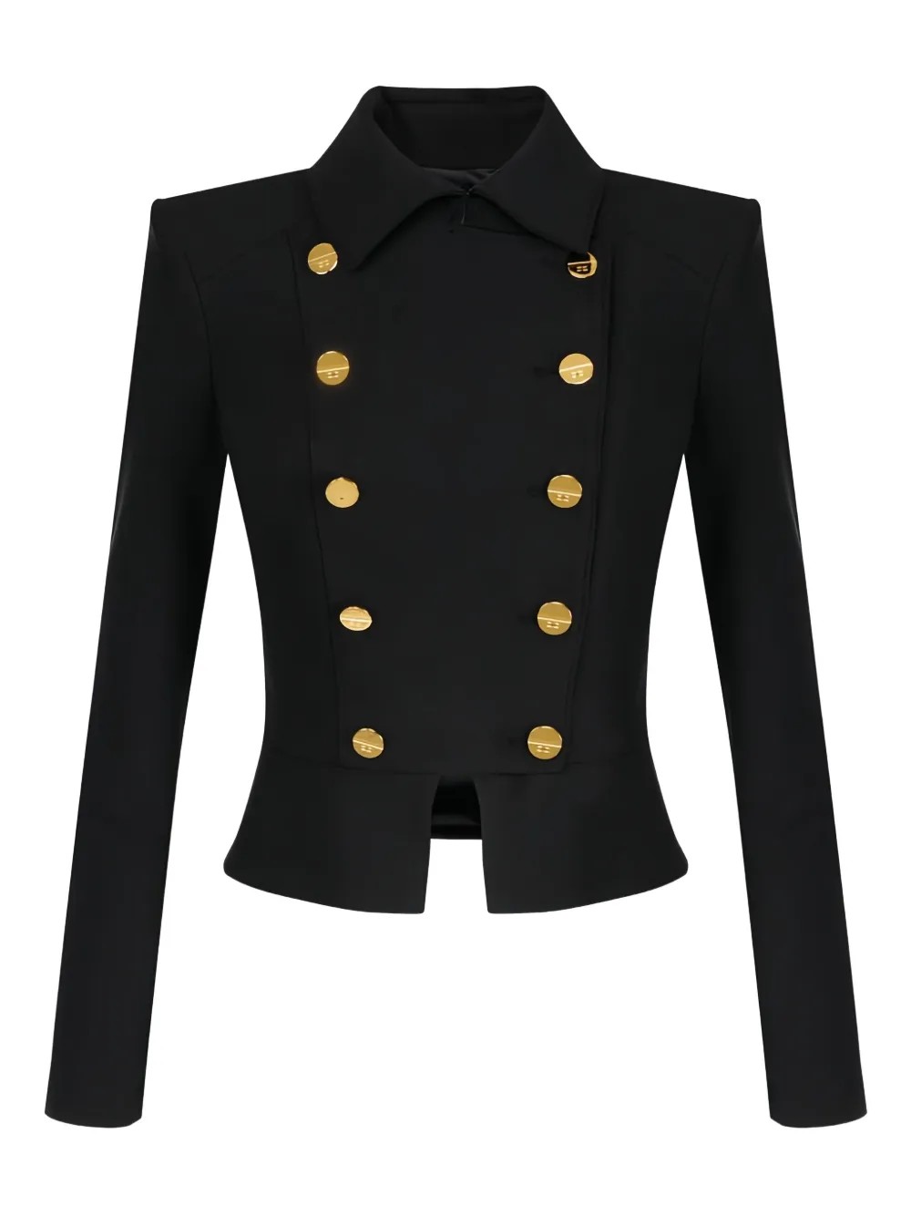 Elisabetta Franchi peplum criss-cross jacket | Black | Image 1