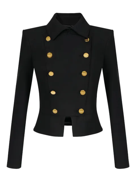 Elisabetta Franchi peplum criss-cross jacket