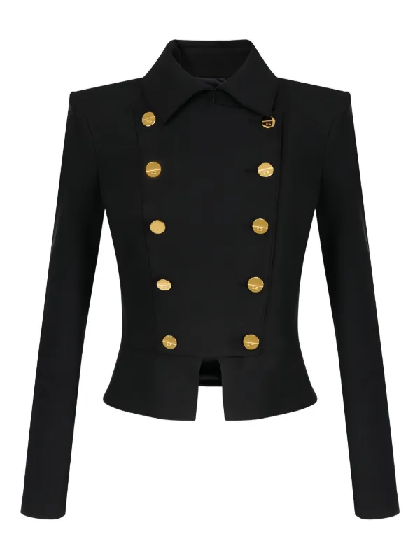 Elisabetta Franchi ペプラム ジャケット | ブラック | FARFETCH JP