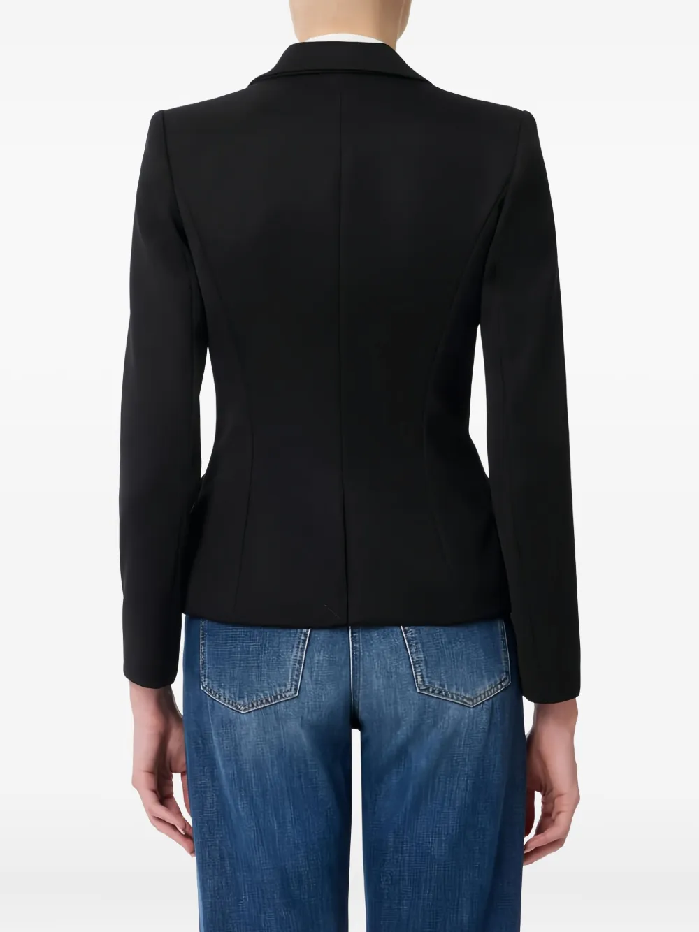 Elisabetta Franchi Jack met dubbele rij knopen Zwart