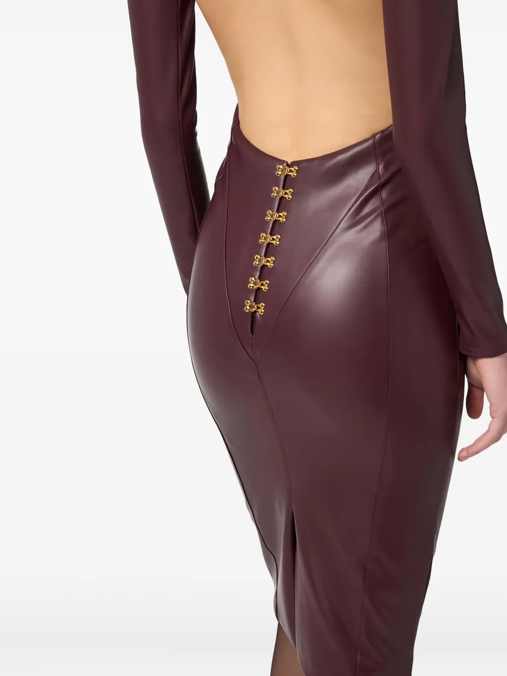 Elisabetta Franchi Uitgesneden maxi-jurk Bruin