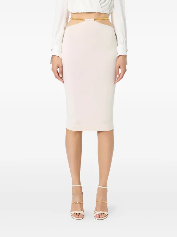 Elisabetta Franchi カットアウト ニットスカート | ニュートラル