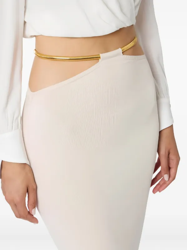 Elisabetta Franchi カットアウト ニットスカート | ニュートラル