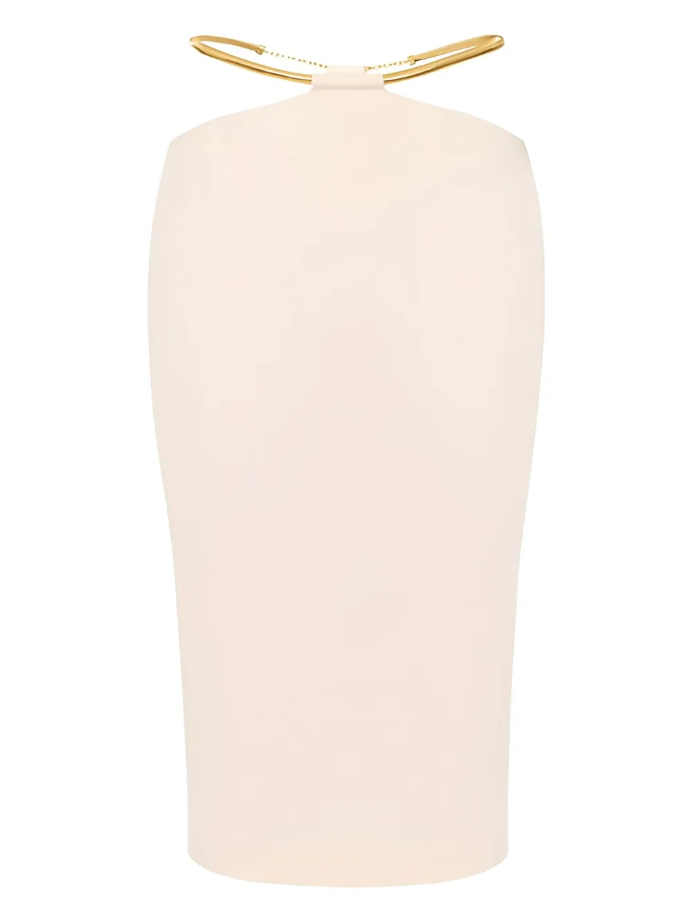 Elisabetta Franchi falda midi tejida con detalle de cinturón | neutro | Image 1