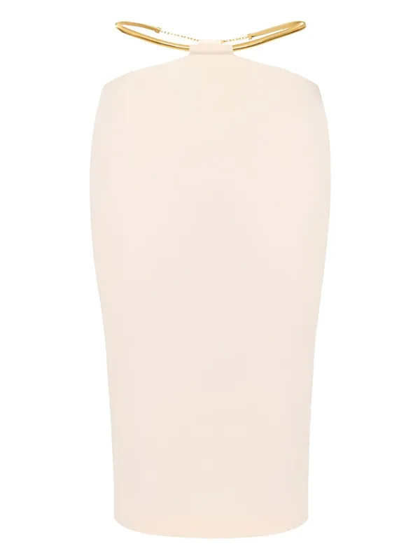 Elisabetta Franchi カットアウト ニットスカート | ニュートラル