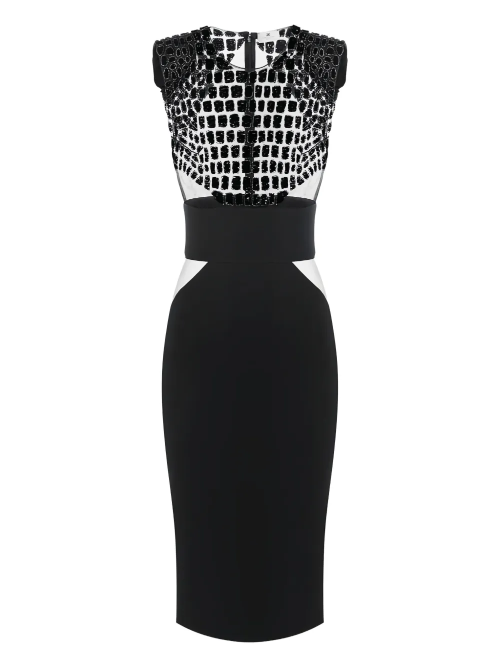 Elisabetta Franchi embroidered cut-out dress | Black | Image 1
