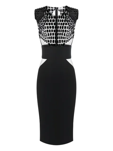 Elisabetta Franchi embroidered cut-out dress
