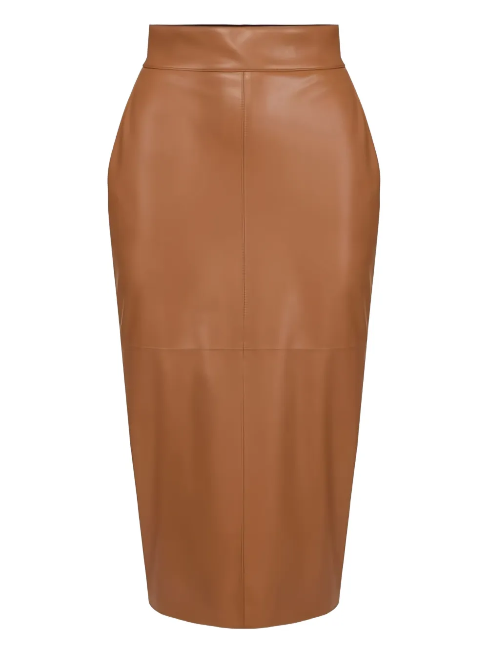 Elisabetta Franchi Pencil Skirt With Jewelled Hooks In Brown