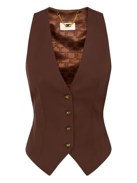 Elisabetta Franchi gabardine buttoned waistcoat