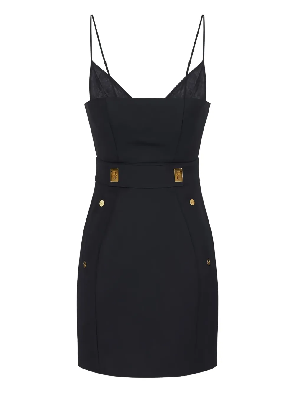 Elisabetta Franchi Adjustable-straps Mini Dress In Black
