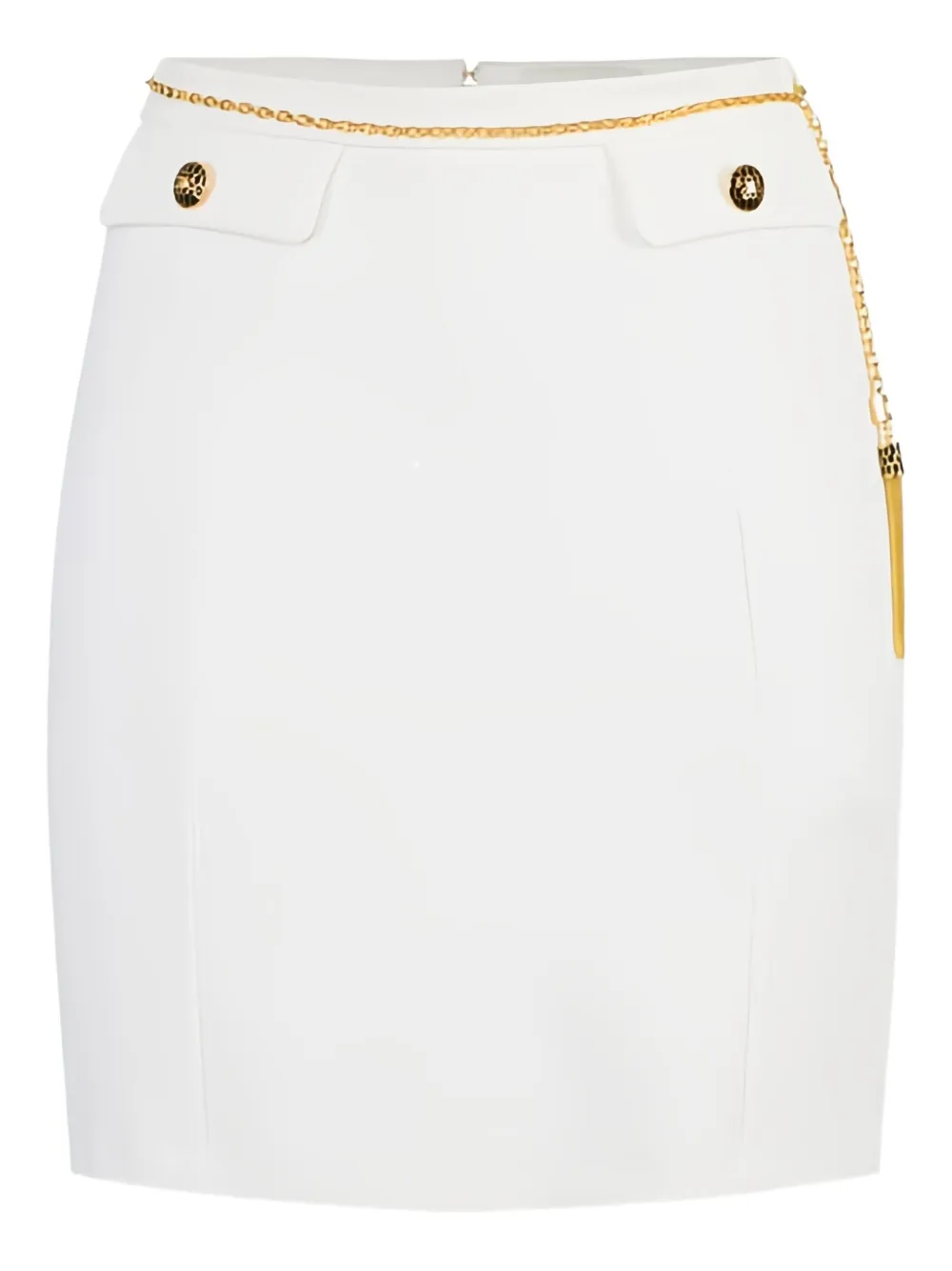 Elisabetta Franchi Chain-belt Mini Skirt In White