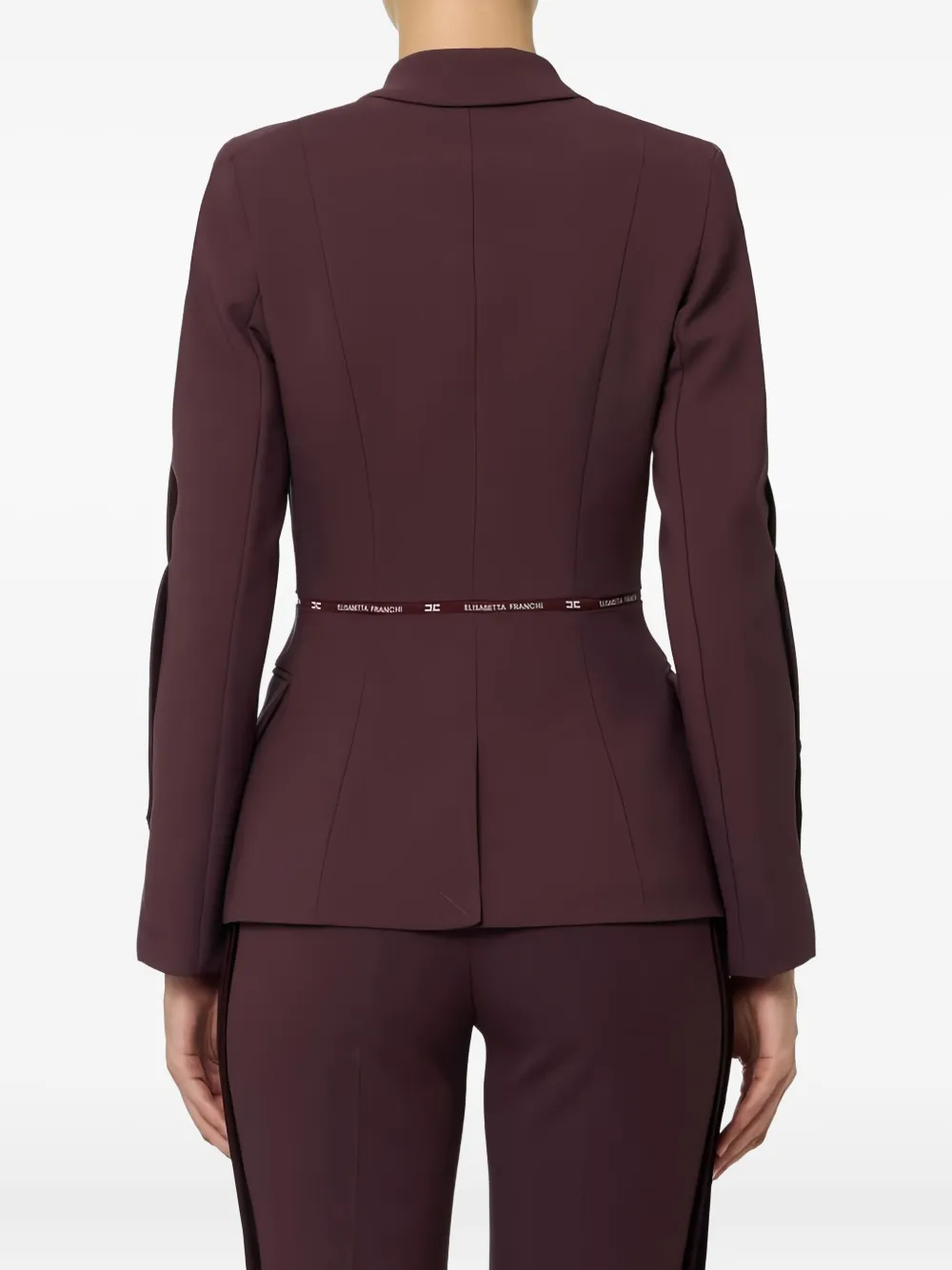 Elisabetta Franchi Crêpe jack met logo lint Rood