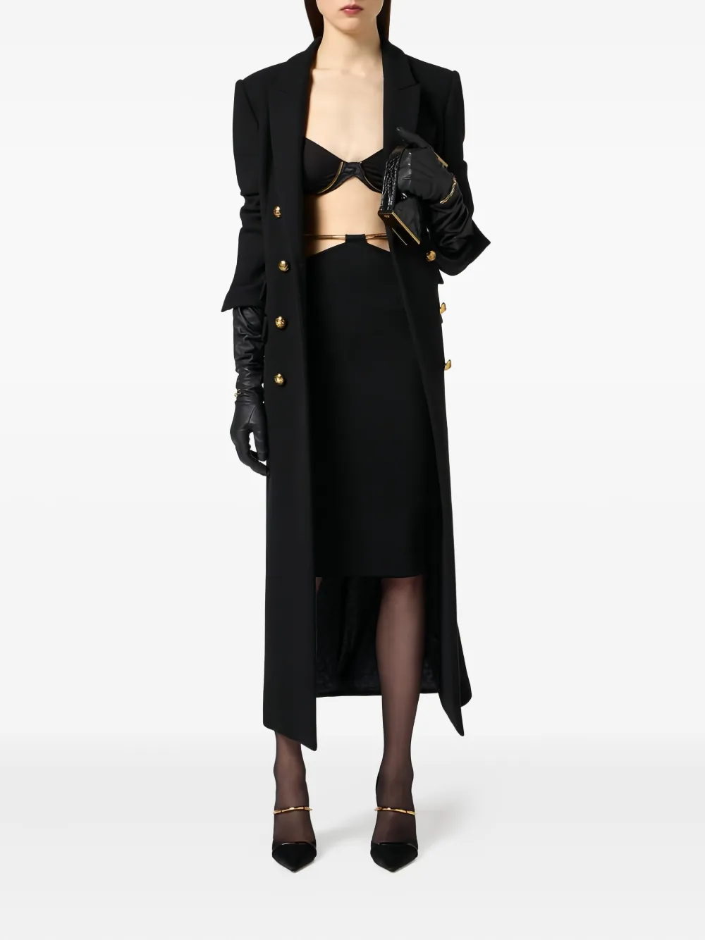 Elisabetta Franchi Cut-out Midi Skirt In Multi