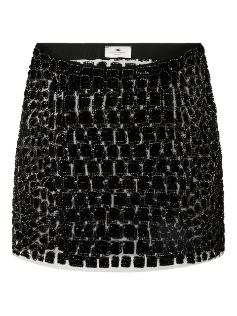 Elisabetta Franchi falda corta con efecto de piel de cocodrilo