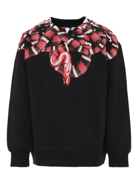 COUNTY OF MILAN sudadera con cuello redondo y serpiente estampada