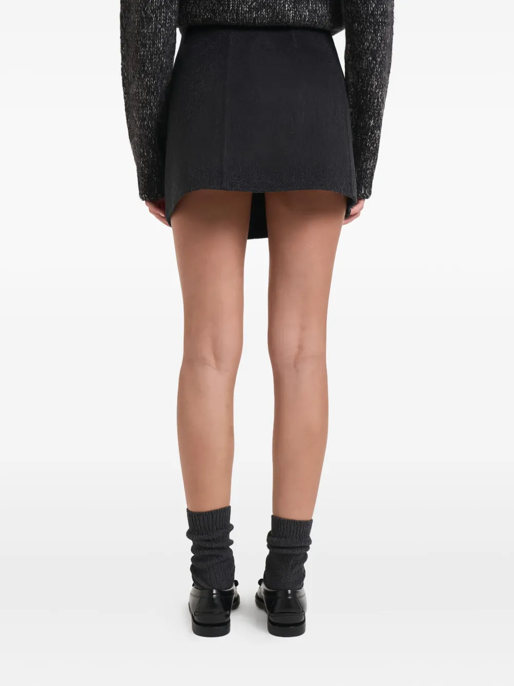 P.A.R.O.S.H. Mini-rok met zijsplit Grijs