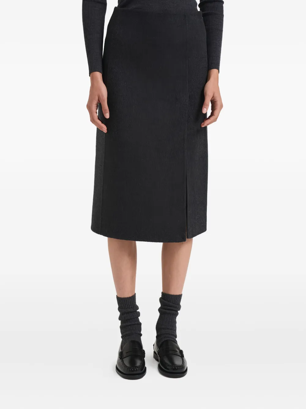 P.A.R.O.S.H. front-slit midi skirt | Grey | Image 1