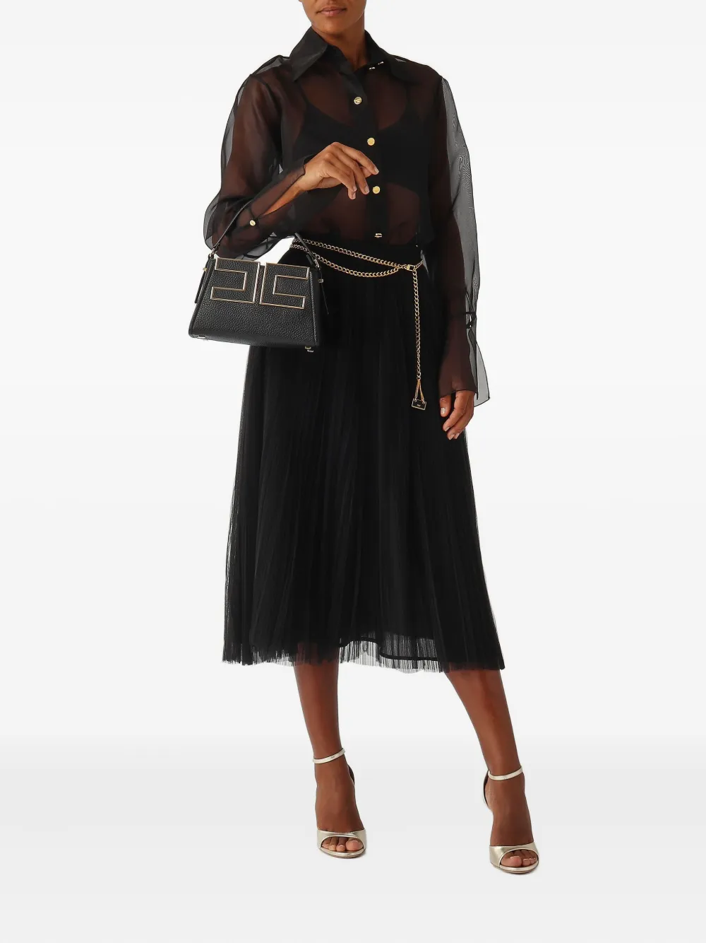 Chain Tulle Skirt