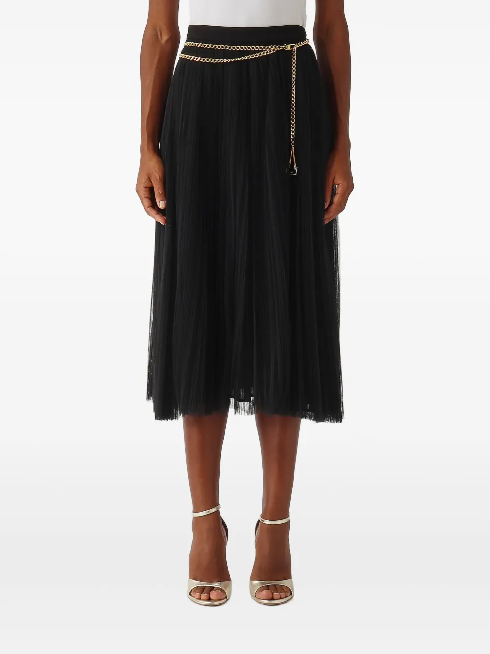 Elisabetta Franchi Gonna con catena - Nero