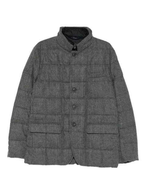 Fay checked flap-pocket coat