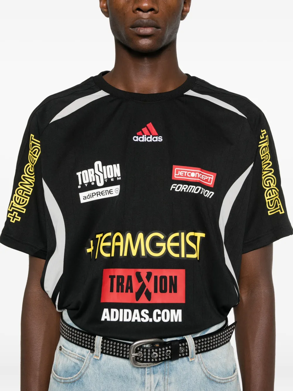 adidas Teamgeist Moto T-shirt met grafische print Zwart