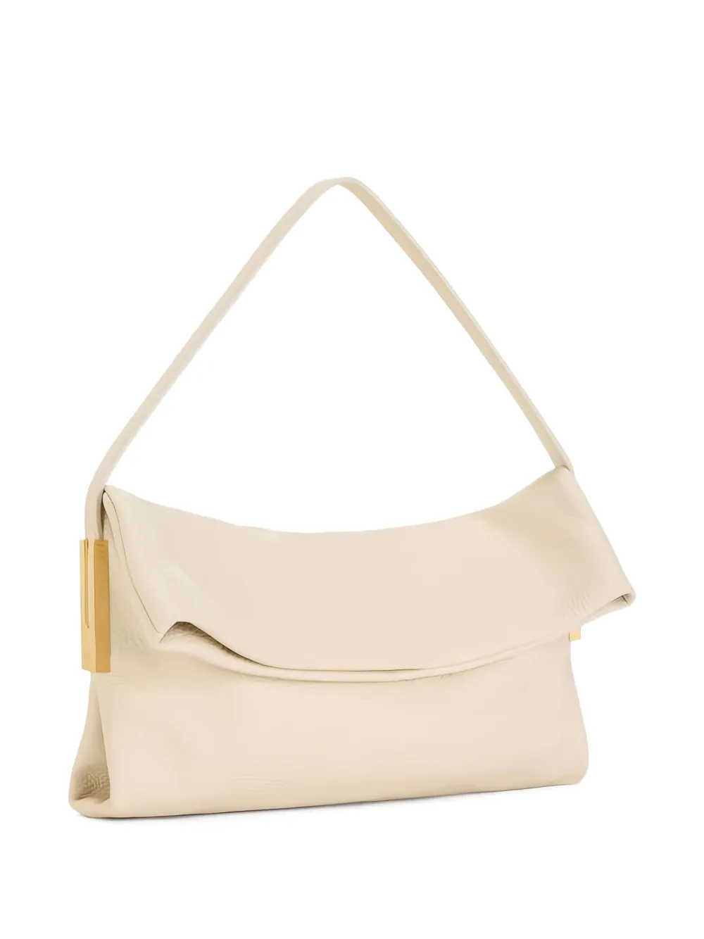 Elisabetta Franchi Leren schoudertas Beige