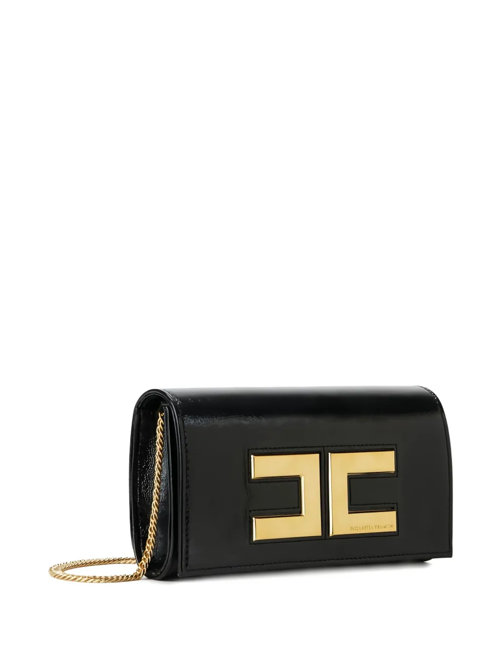 Elisabetta Franchi Logo-plaque Chain-strap Mini Bag In Black